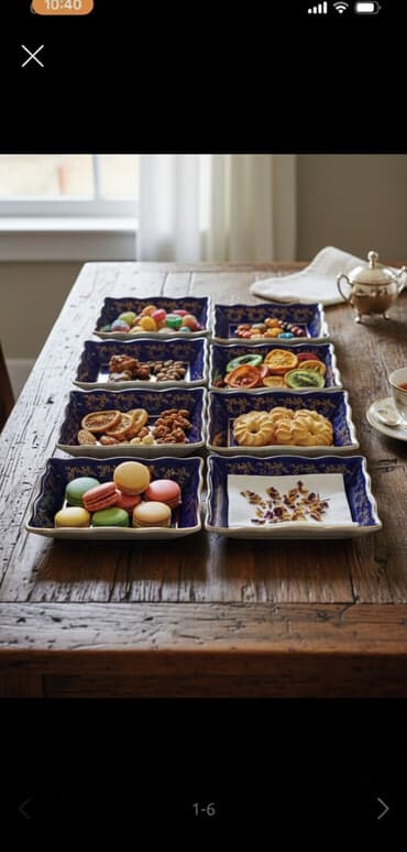 Boşqablar, 6 ədədli dəst, rəng - Göy, Keramika lalafo.az -da Boşqablar, 6 ədədli dəst, rəng - Göy, Keramika