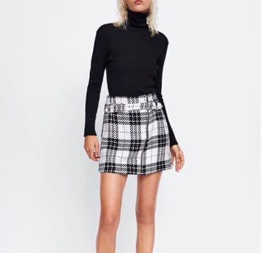 женские теплые юбки: Zara--materiali qalindir,soyuq havalara uygun,defekti yoxdur — 4