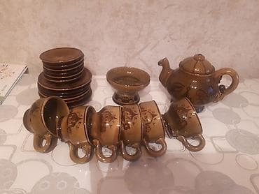 kofe servisi: Qəhvə dəsti, rəng - Qəhvəyi — 2