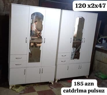 Dolablar: Yeni, Açılan, 3 qapılı Düz dolab, Qarderob, paltar dolabı, Azərbaycan — 7