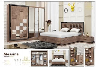 угловая тумба: Двуспальная кровать, 2 тумбы, Турция, Новый — 1