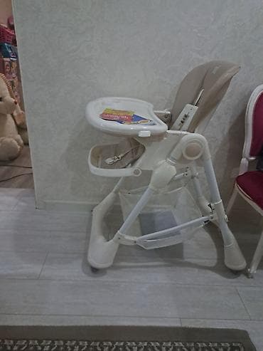 Игрушки: Uşaq yemək stulu – SLO brendi - Rəng: bej oturacaq, ağ karkas - — 2