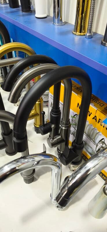 paslanmaz boru: Mətbəx üçün müxtəlif dizaynda qarışdırıcı kranlar - Müxtəlif rəng və — 1