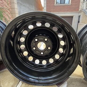 diskilər: Toyota üçün disk və kalpak dəsti - 4 ədəd polad disk: qara rəng, 5 — 5