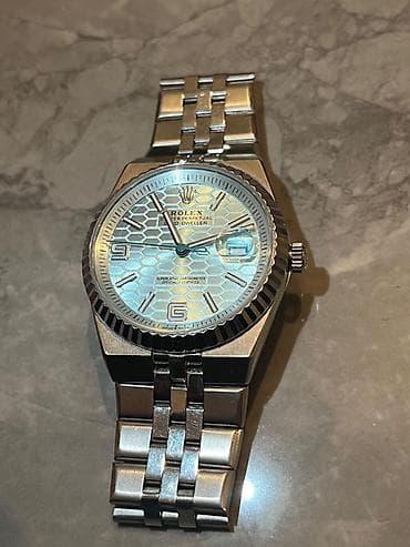 Смарт браслеты: Наручные часы, Rolex, цвет - Синий — 2