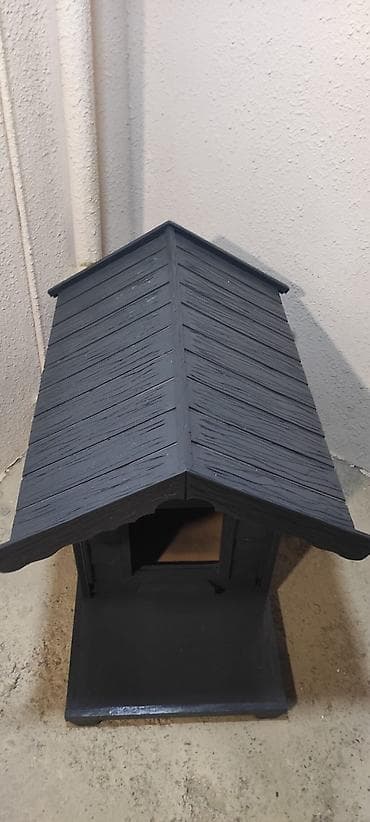 it ucun evler: Taxta it/kedi evi – qapalı, damlı, eyvanlı model - Material: tam — 3