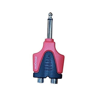 RoxTone 6.35 mm (1/4”) mono plugdan 2 x RCA (female) adapter - Alət — 3