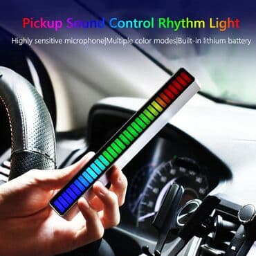 lent işıqlar: Ritmik rəngli LED işıqlar səs musiqi Type C kabel 16 LED — 5