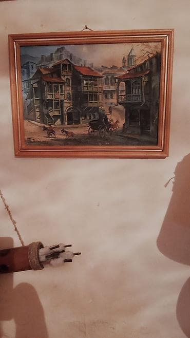 Yağlı boya tablo – şəhər mənzərəsi - Mövzu: Köhnə şəhər kvartalları