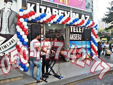 Rəngarəng şar dekorasiyası – giriş tağları və sütunlar - Müxtəlif