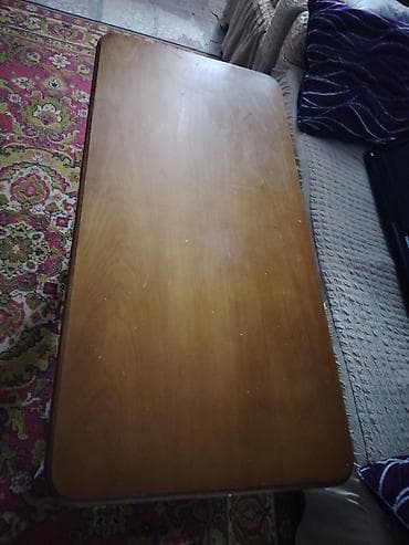 balkon masası: Qonaq masası, İşlənmiş, Taxta, Dördbucaq masa — 3