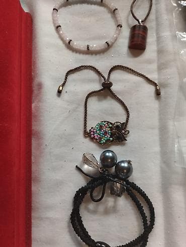 ideal.az parfum: Bijuteriya dəsti – müxtəlif aksesuarlar - Turkuaz rəngli baş bəzəyi — 4