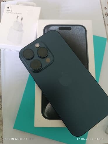 irşad telecom iphone: IPhone 15 Pro, 128 GB, Blue Titanium, Face ID — 2