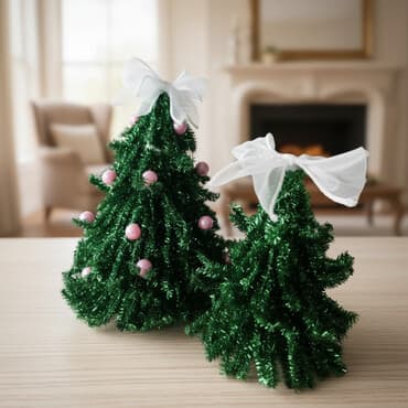 novruz sufresi bezemek: Yeni il üçün əl işi dekorativ miniatür şam ağacları dəsti. - — 1