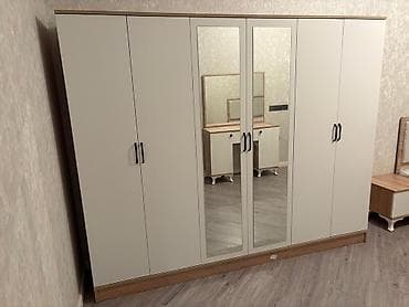 tekli carpayi: Ağ-bej tonlarda yataq otağı mebel dəsti Tərkibi: - 6 qapılı geniş — 1