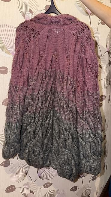 oversize: Lalo brendi qadın kardiqanı – gradient rəng keçidi ilə. Üstdən tünd — 2