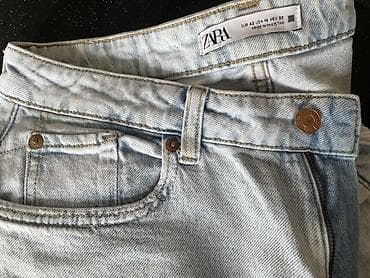 Cinslər: ZARA cins şalvarı - Model: Klassik 5-cibli dizayn (iki ön cib, sikkə — 6