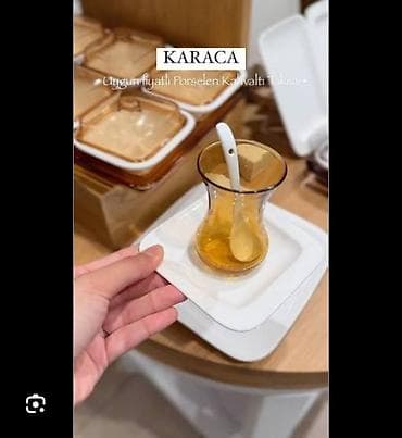Nahar dəsti, rəng - Ağ, Farfor, 6 nəfərlik