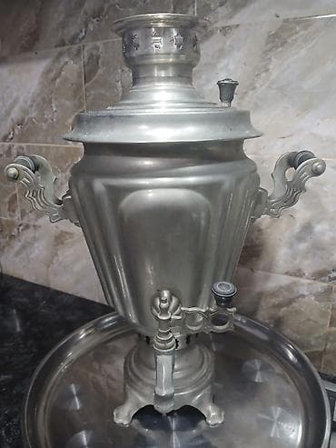 19 litr su: Metal qədimi Tula samovar — 2
