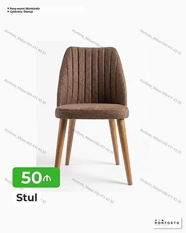 balkon stul: Stul – yumşaq oturacaq və bel hissəsi ilə rahat dizayn. - Parça — 1