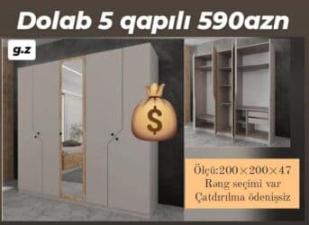 islenmis dolab satilir: Yeni, Qarderob, paltar dolabı — 1
