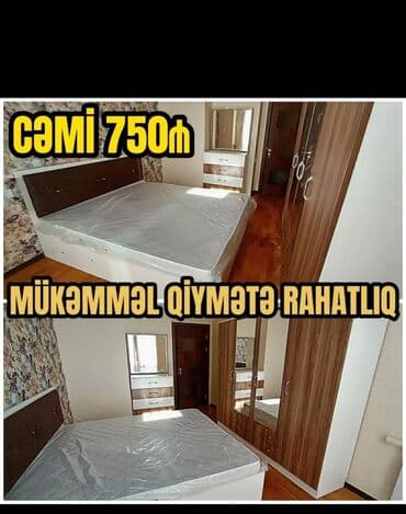 termo tek: İkinəfərlik çarpayı, Termo, Dolab, 2 tumba, Azərbaycan, Yeni — 4