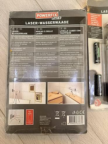 Ручные механические инструменты: POWERFIX Profi+ Laser-Wasserwaage – lazerli su terazisi və mini üçayaq — 2