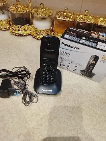 ev telefonlar: Stasionar telefon Panasonic, Simsiz, Yeni — 1