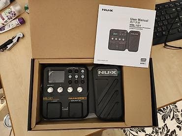 Qarmonlar: Nux MG-101 gitara prosessoru, karobkası və şunurları ilə birlikdə — 3