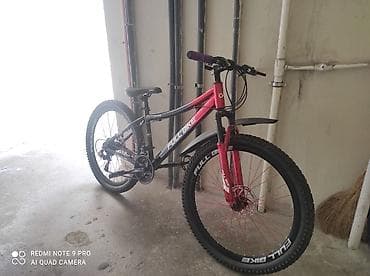 kohnə velosiped: FullBike dağ velosipedi - Rəng: qara/qırmızı ikirəngli çərçivə — 1