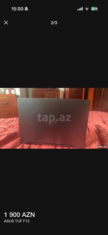 ноутбук 4070: İşlənmiş ASUS TUF Gaming, 15.6 ", Intel Core i7, 512 GB, Ödənişli çatdırılma — 1