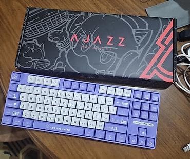 iphone 15 pro max qiyməti: AJAZZ mexaniki klaviatura Red switch - Rəng: bənövşəyi-ağ, oyun temalı — 1