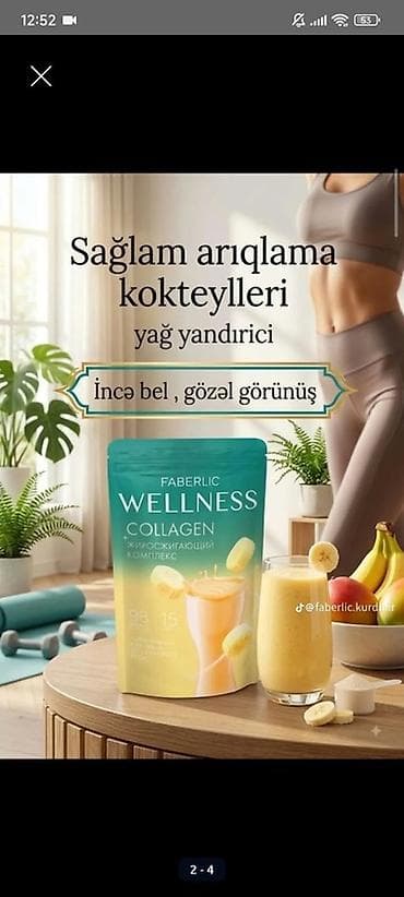 протеин: Məhsul: Faberlic Wellness Collagen kokteylləri Təsvir: - Kollagenli — 1