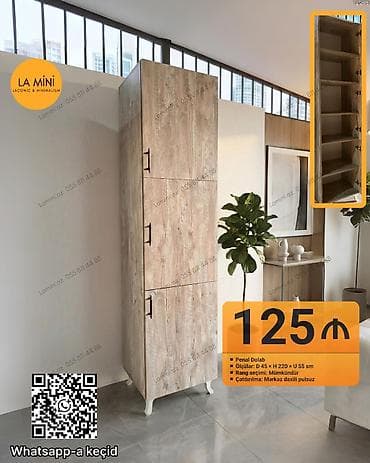 penal şkaf: Penal dolab - Dizayn: Lakonik və minimalistik üslubda, ağac — 1