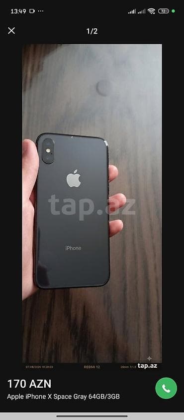iphone adapder: IPhone X, 64 GB, Space Gray — 2