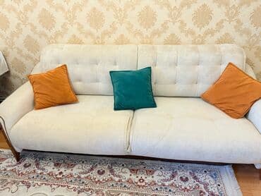 Divan, İşlənmiş, Açılan, Bazasız, Vеlur parça, Çatdırılma yoxdur