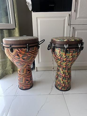 Djembe - Afrika üslubunda iki ədəd djembe baraban — 1