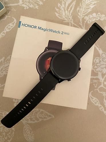 honor 7b: HONOR MagicWatch 2 (42mm) - 42 mm dairəvi korpus, qara rəng - Silikon — 1