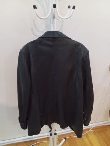 koja kurtka kişi: Kişi dəri gödəkçə – Çağla brendi, ölçü: 4XL - Rəng: qara - Material — 3