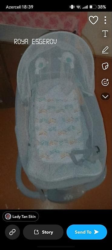 bambu matras: Oğlan və qız üçün, İşlənmiş, Dördbucaq, Beşik, Dəstsiz, Matras ilə, Yellənmə mexanizmi ilə — 1
