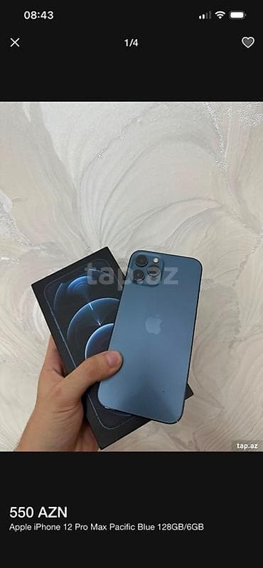 redmi note 12 s: IPhone 12 Pro Max, 128 GB, Pacific Blue — 1