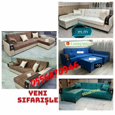 mətbəxt divan: Künc divan, Yeni, Açılan, Bazalı, Parça, Şəhərdaxili pulsuz çatdırılma — 2