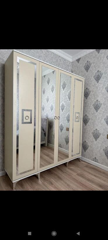 aslanoglu mebel: Новый, Распашной, 4 двери Прямой шкаф, Гардеробный шкаф, Азербайджан — 5