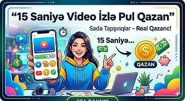 Məhsul/xidmət: 15 saniyəlik videolara baxaraq onlayn gəlir qazanma