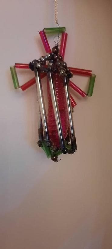 Стеклярус ветряк 15м,звезда 15 м,снежинки по 5 м,дед мороз