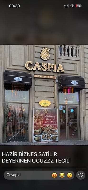 pub restoran: Hazır fəaliyyət göstərən “CASPIA Restaurant &Grill” biznesi — 1