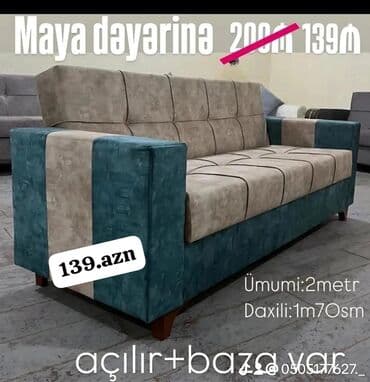 Divan, Yeni, Açılan, Bazalı, Vеlur parça, Ödənişli çatdırılma — 4