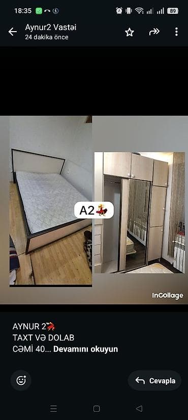 AYNUR 2💃 TAXT VƏ DOLAB CƏMİ 400 azn son qiymət ( Endirim yoxdu❌ — 1