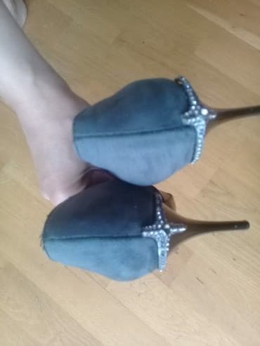 женские бежевые замшевые туфли: Туфли, Asos, Размер: 37.5, цвет - Серый, Б/у — 6