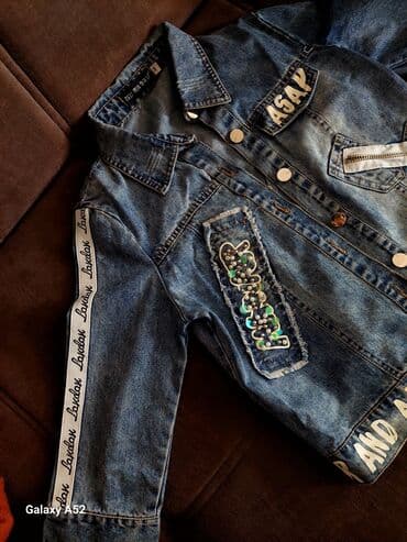 Pencəklər: Uşaq üçün cins gödəkçə - Material: klassik mavi denim - Yaxa: formalı — 4